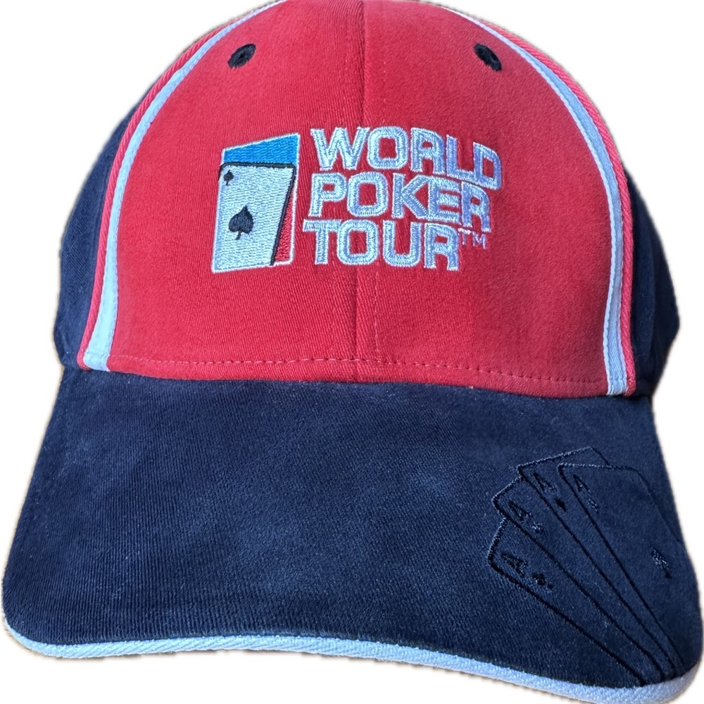 World Poker Tour Red and Blue Cap